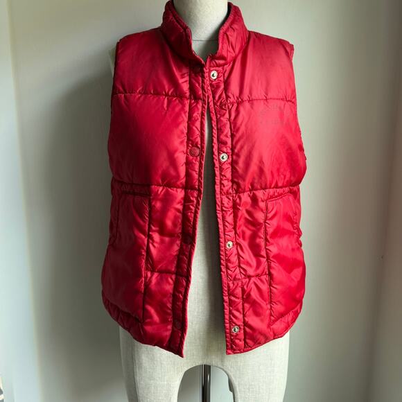 Polo Jeans Co Ralph Lauren Red Puffer Vest Women’s Medium 90s Y2K - Picture 3 of 12